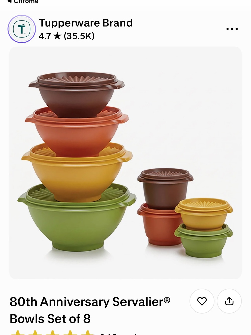 80th Anniversary Mixing Bowl Set - Multicolor (Set of 8)